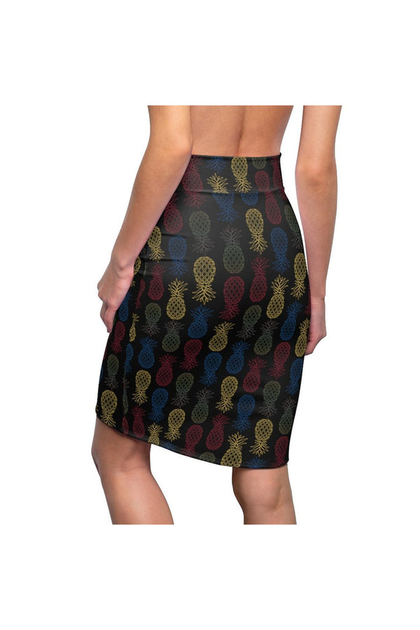 Pineapple Panache Women's Pencil Skirt - Objet D'Art
