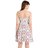 Spaghetti Strap Sleeveless Falred Hem Short Dress - Objet D'Art