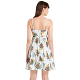 M Kemp Dahlia Spaghetti Strap Sleeveless Falred Hem Short Dress - Objet D'Art