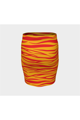 Tabby Cat Fitted Skirt - Objet D'Art