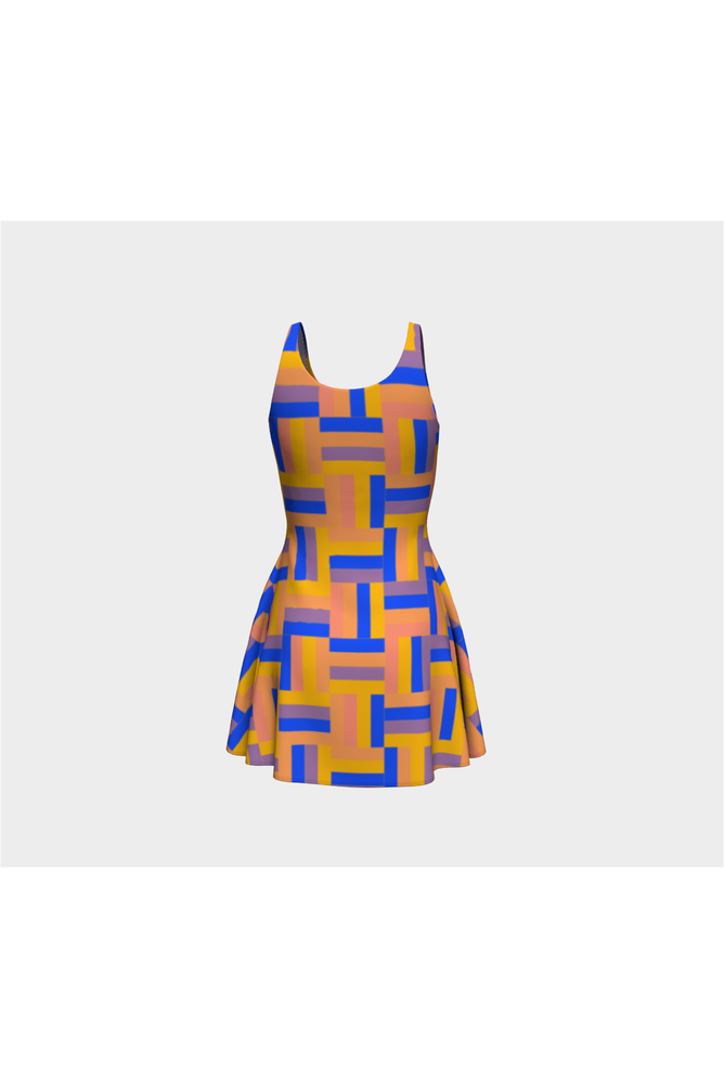 Basket weave Flare Dress - Objet D'Art Online Retail Store