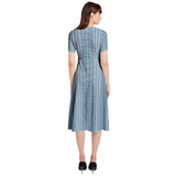 Puff Sleeve Button Through Dress - Objet D'Art