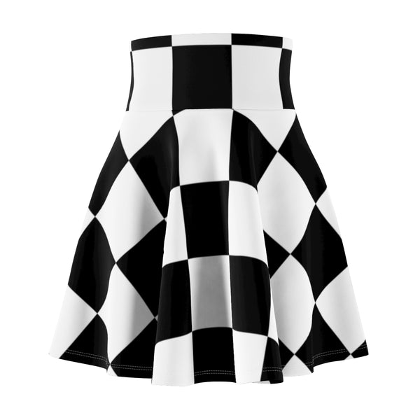 Checkered Women's Skater Skirt - Objet D'Art