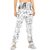 vintage comic nineteenth century print Women's Quick Dry Cargo Sweatpants (Model L65) - Objet D'Art