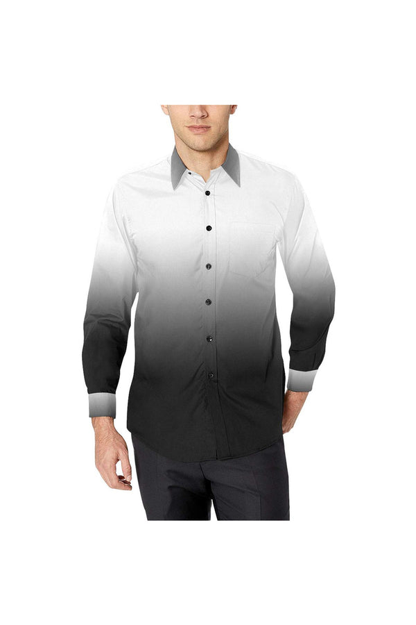 Fade Black Men's All Over Print Casual Dress Shirt - Objet D'Art Online Retail Store