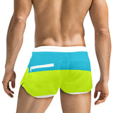 tricolor swimsuit print 4 Men's Swim Trunks with Zipper Pocket (Model L71) - Objet D'Art