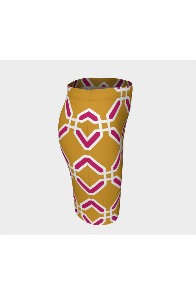 Octagonal Art Fitted Skirt - Objet D'Art