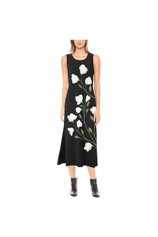 Floral Phaedra Sleeveless Open Fork Long Dress - Objet D'Art