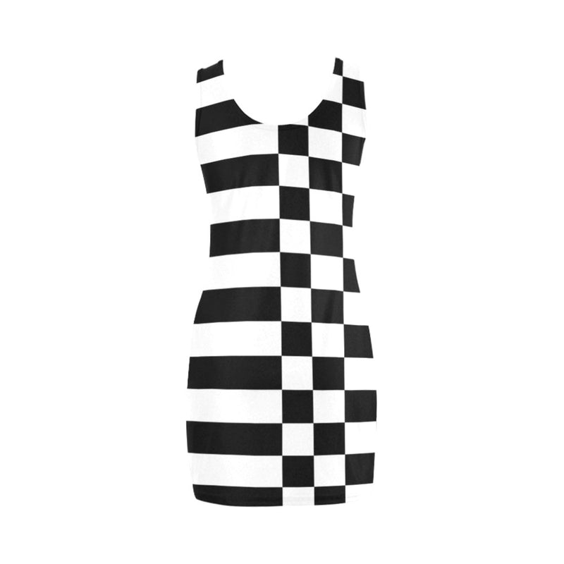 check stripe print 2 Medea Vest Dress (Model D06) - Objet D'Art