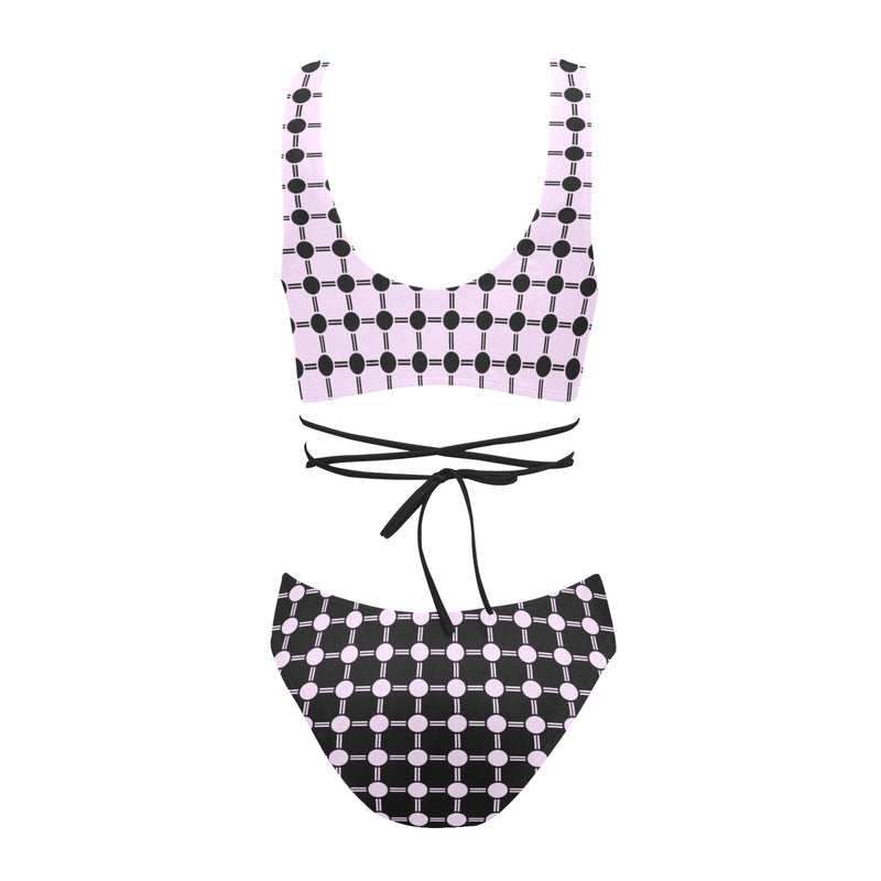 lav 3 print 3A Cross String Bikini Set (Model S29) - Objet D'Art