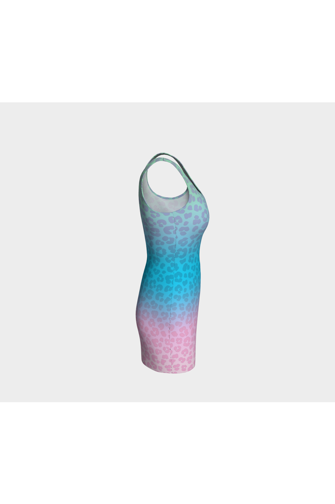 Pastel Leopard Print Bodycon Dress - Objet D'Art