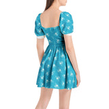 Puff Sleeve Sweetheart Neck Short Dress - Objet D'Art