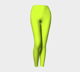 Neon Green Honeycomb Yoga Leggings - Objet D'Art