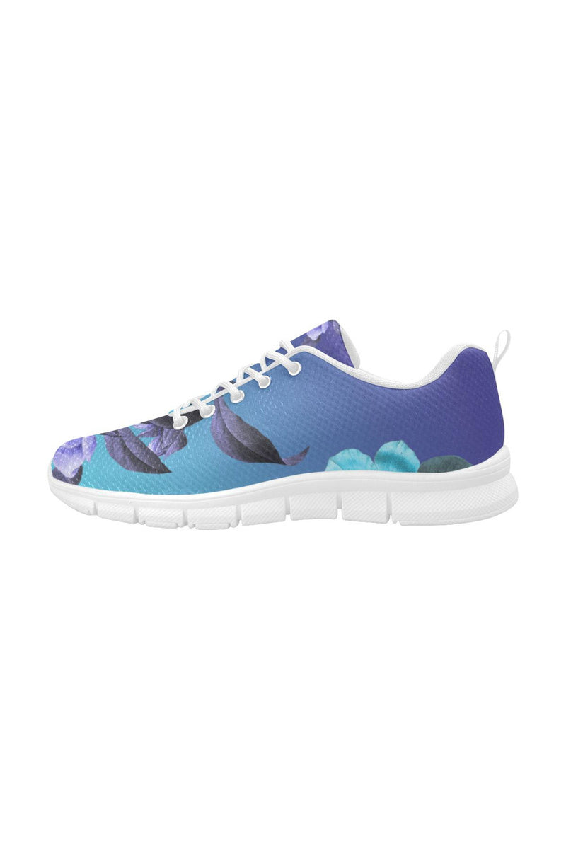 Christmas Roses Women's Breathable Running Shoes (Model 055) - Objet D'Art