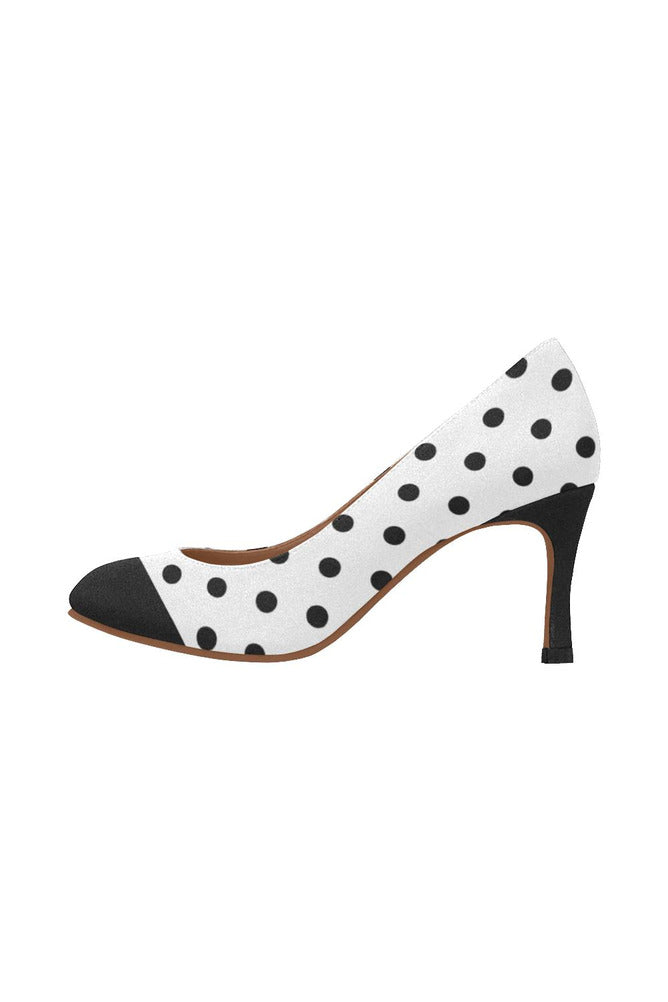 black white pkdt capped vamp Women's High Heels (Model 048) - Objet D'Art