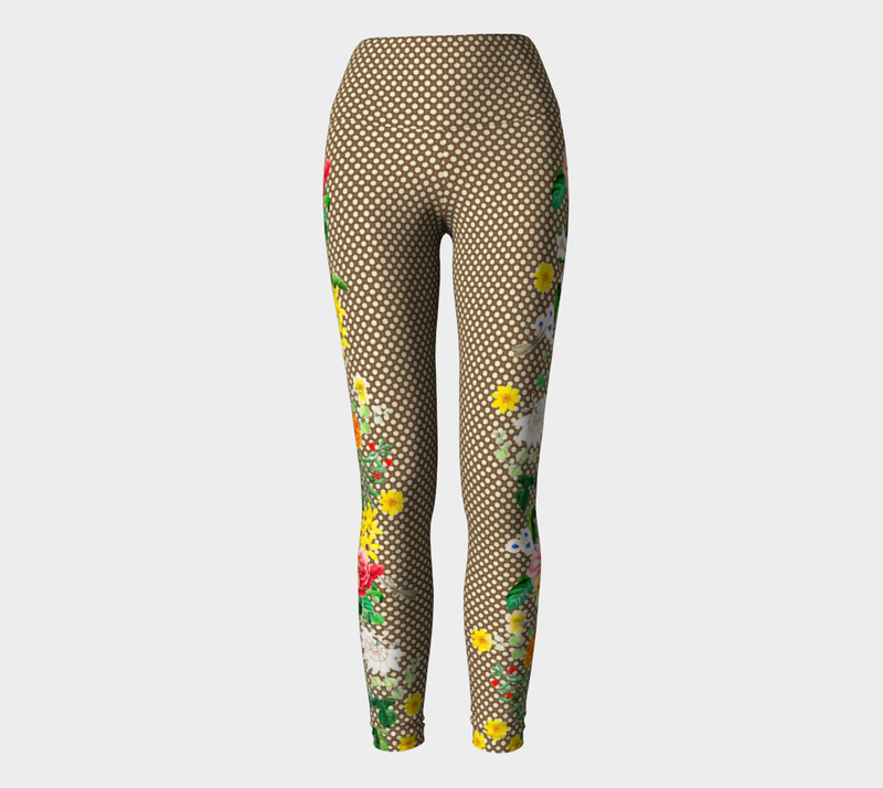 Floral Accented Yoga Leggings - Objet D'Art