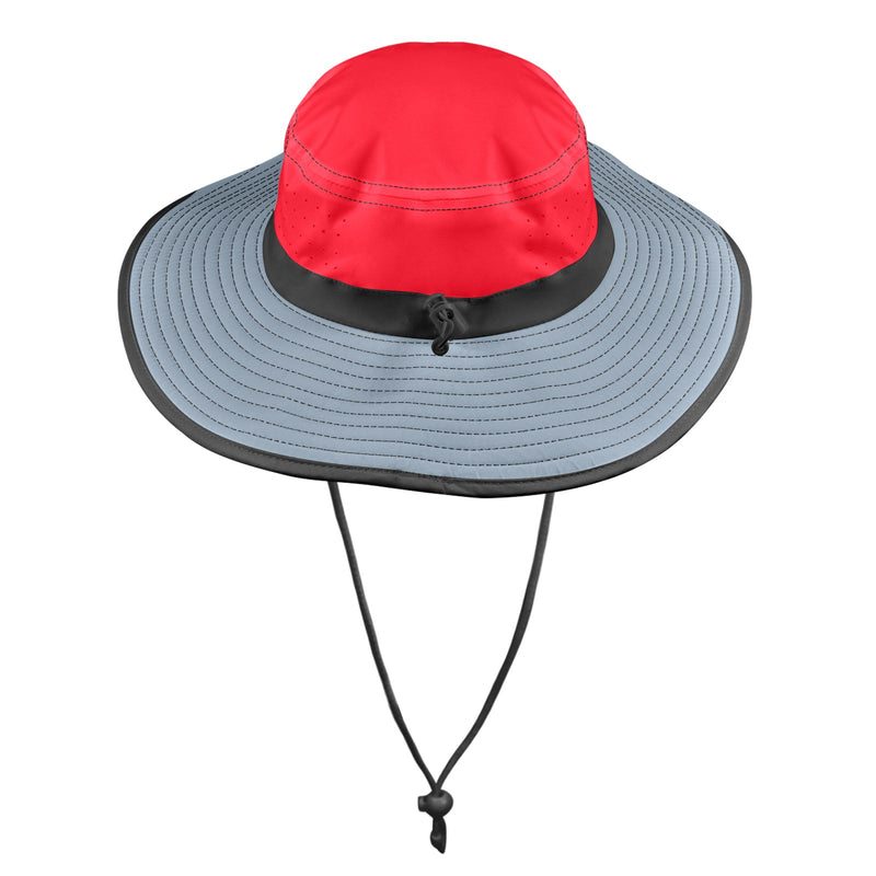 scarlet flame print 2 Wide Brim Bucket Hat - Objet D'Art