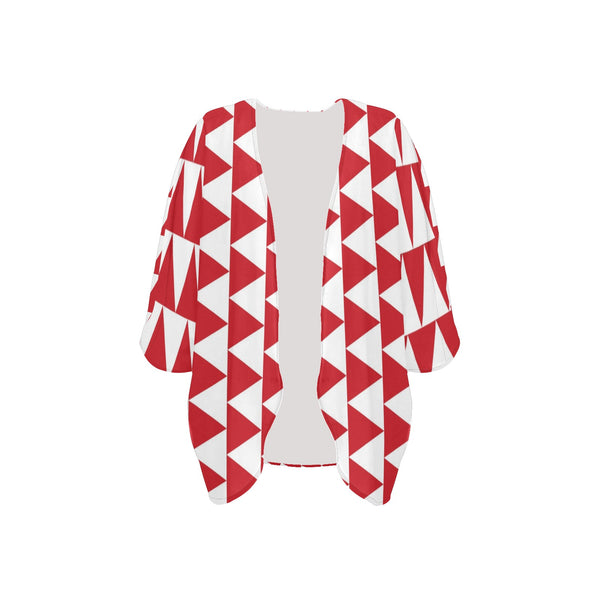 go go print Women's Kimono Chiffon Cover Up (Model H51) - Objet D'Art