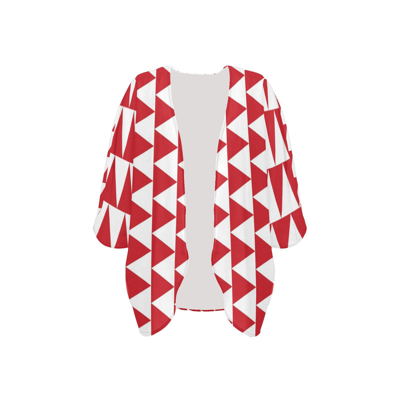 go go print Women's Kimono Chiffon Cover Up (Model H51) - Objet D'Art