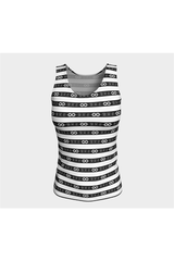 Live Laugh Love Black Striped Fitted Tank Top - Objet D'Art