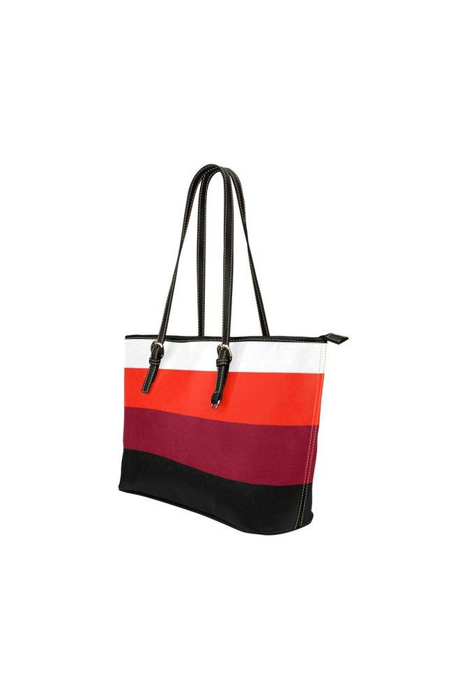 Color Striped Tote Bag Leather Tote Bag/Small - Objet D'Art