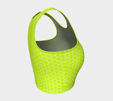 Neon Green Honeycomb Athletic Crop Top - Objet D'Art