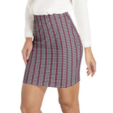 Striped Vintage Quincunx Print Elastic Waist Bodycon Skirt - Objet D'Art
