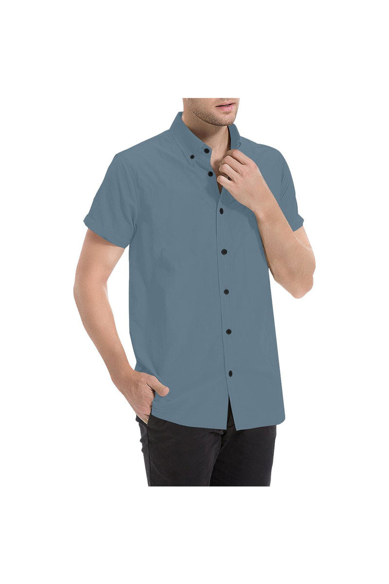 Blue Stone Men's All Over Print Short Sleeve Shirt/Large Size (Model T53) - Objet D'Art