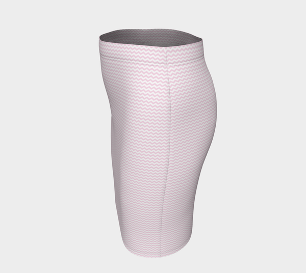 Pink Waves Fitted Skirt - Objet D'Art