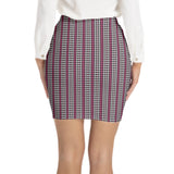 Striped Vintage Quincunx Print Elastic Waist Bodycon Skirt - Objet D'Art