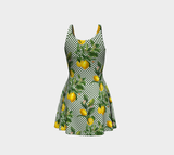 Lemony Dots Flare Dress - Objet D'Art