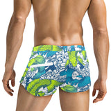pisces neon green blue ombre print Men's Swim Trunks with Zipper Pocket (Model L71) - Objet D'Art