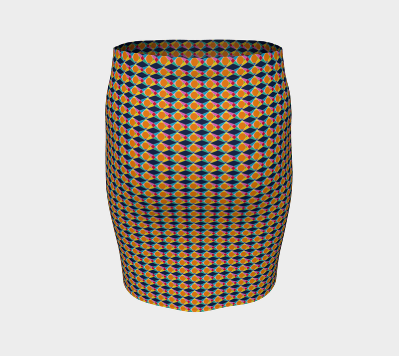 Geo Storm Fitted Skirt - Objet D'Art
