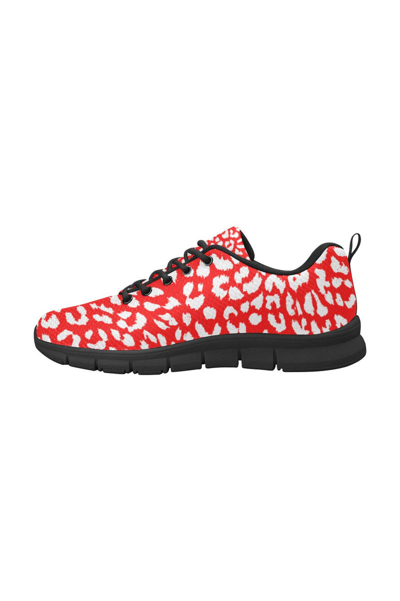 Red Leopard Women's Breathable Running Shoes - Objet D'Art