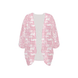 love print 9k Women's Kimono Chiffon Cover Up (Model H51) - Objet D'Art