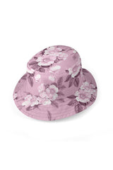 Pink/Navy Blue Floral Reversible Bucket Hat - Objet D'Art