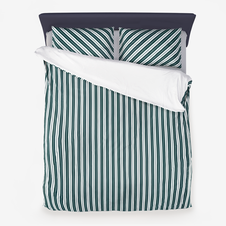 Spearmint Candy Cane Microfiber Duvet Cover - Objet D'Art