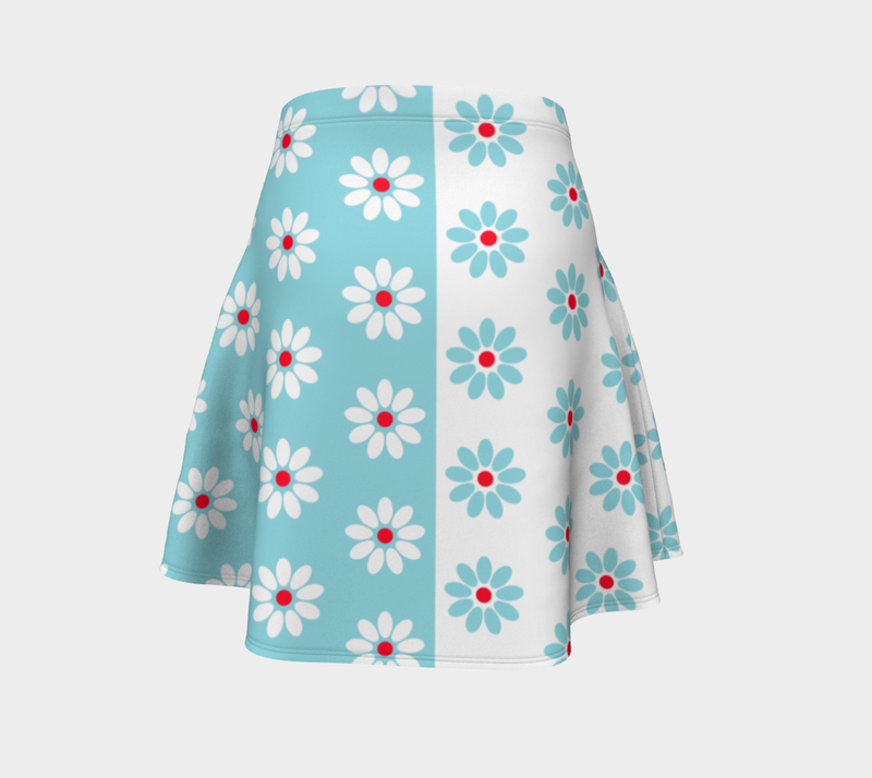 Two Tone Daisy Flare Skirt - Objet D'Art