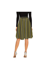 stripe D16 Belt Autumn Melete Pleated Midi Skirt (Model D15) - Objet D'Art