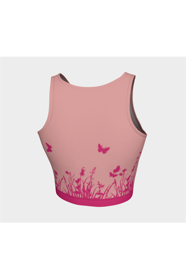 Pressed Rose & Pink Peacock Athletic Top - Objet D'Art