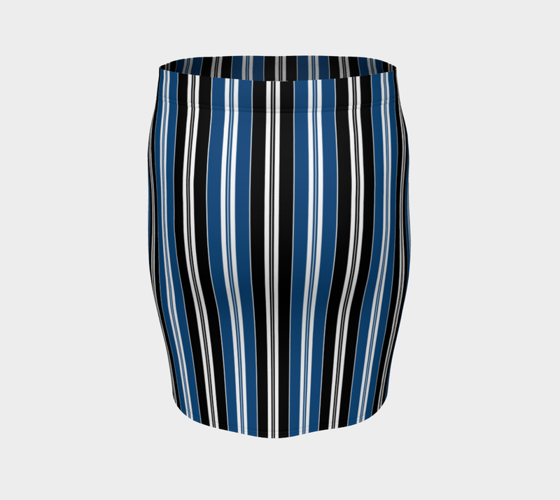Striped Fitted Skirt - Objet D'Art