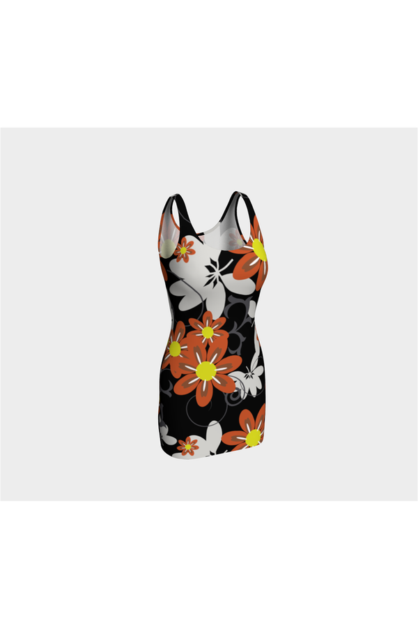 Floral Twilight Bodycon Dress - Objet D'Art