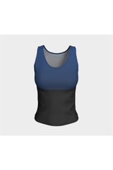 Two-Tone Blue Fitted Tank Top - Objet D'Art