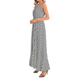 Ruffle Hem Halter Neck Maxi Dress - Objet D'Art