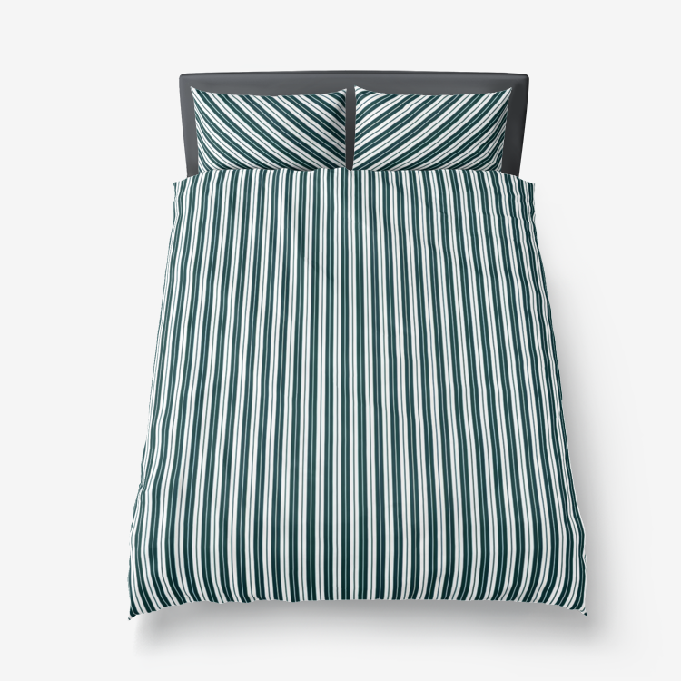 Spearmint Candy Cane Microfiber Duvet Cover - Objet D'Art