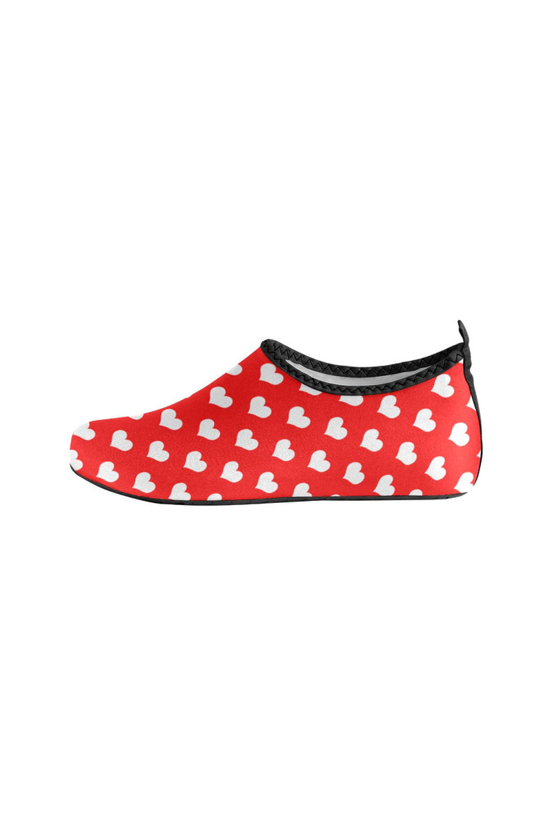 Red Heart Love Women's Slip-On Water Shoes - Objet D'Art