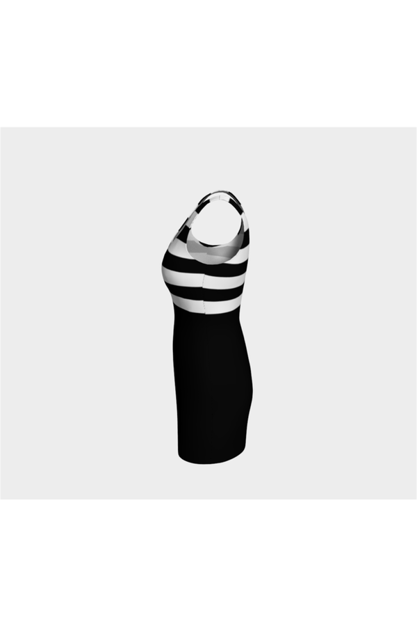 black & white stripe bodycon dress - Objet D'Art