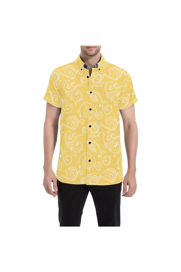 Aspen Scroll Men's All Over Print Short Sleeve Shirt (Model T53) - Objet D'Art