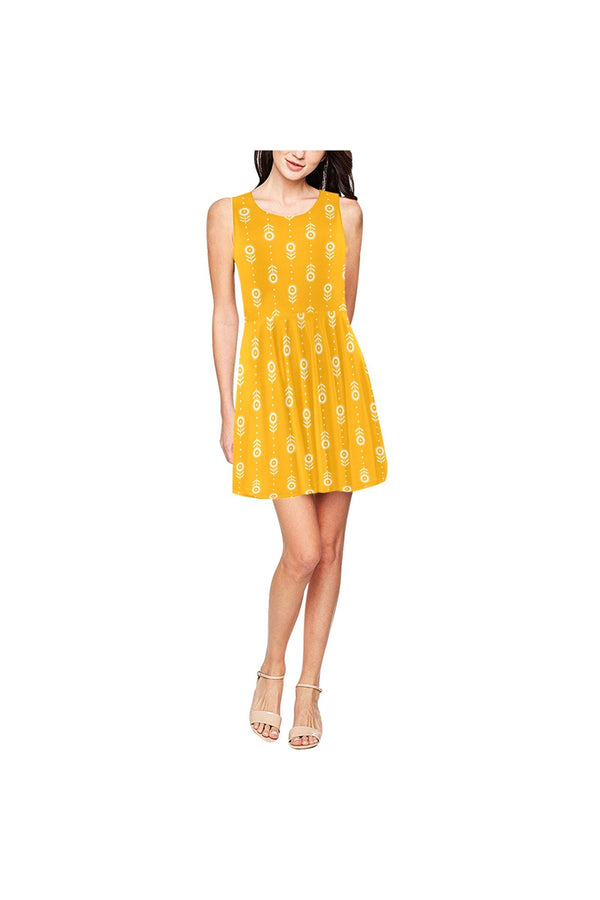 SAFFRON Thea Sleeveless Skater Dress(Model D19) - Objet D'Art