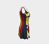 Fun Shapes and Colors Flare Dress - Objet D'Art